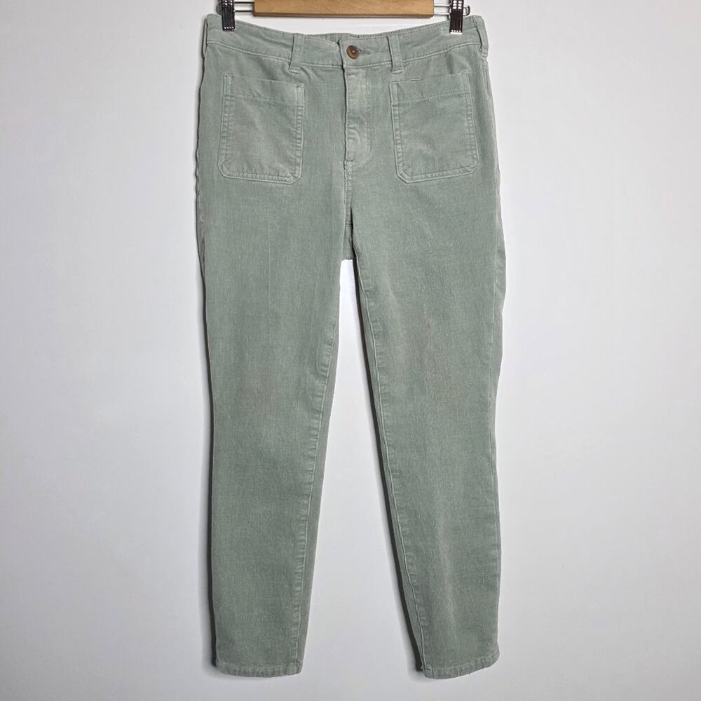 Anthropologie Mint Green Pilcro and the Letterpress Skinny corduroy pants 29P